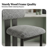 Nordic Design Upholstered High Stool with Woven spinerest Retro design Bar Chair Padded Seat Household Furniture Built-in Footrest for Homeowners, Interior Decorators, Restaurant Owners, Kitchen Island, Counter, Cafe, Dining Room