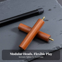 Snooker Cue Extension Handle No-Tool Installation Hardwood Wood Cue Extension Billiard Stick Extender Lightweight Construction