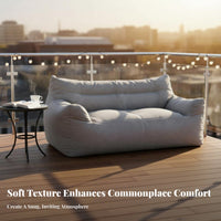 Nordic Design Large Rectangular Lounger 2-Seater Bean Bag Soft and Skingentle Floor Sofa Breathable Fabric for partners, Apartment Dwellers, Young Adults, Living Room, Balcony, Bedroom, Playroom