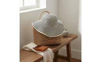Lightweight & Breathable Women's Striped Fisherman Hat Adjustable Fit Packable Fisherman Cap Wrinkle-Resistant for Outdoor, Travel