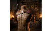 Adjustable Leather Pauldron with Buckles