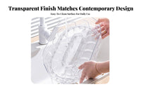 Refrigerator Turntable Organizer Transparent Design Rotating Tray Turntable