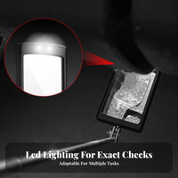 Telescopic Inspection Mirror Foldable Design Undercar Inspection Mirror Ergonomic Grip for Mechanics, Property Inspectors, Garages, Workshops