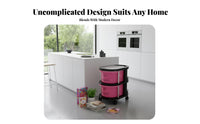 Mobile & Portable Multi-Tier Organizer with Drawers Multipurpose Rolling Multi-Drawer Trolley Space Saving Household Storage 360-Degree Casters for Homeowners, Office Workers, Living Room, Bedroom, Kitchen, Bathroom