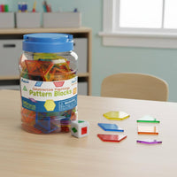 140 Pieces Portable Storage Jar Color Shape Sorting Toy Develops Fine Movement Skills Geometric Shape Blocks Rounded Edges Geometric Pattern Blocks Stimulates Creativity for Preschoolers, Kids 3+, Toddlers, Home School, Classroom, Daycare