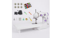 Electric Mini Sewing Machine Compact Desktop Sewing Machine Portable Stitch Tool Extension Table Easy to Use