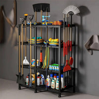 Three-Tier Garden Tool Organizer Freestanding Garden Tool Rack Rustproof Compact for Gardeners, Garage