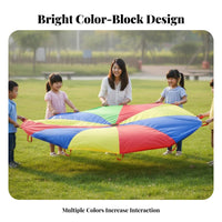 Parent-Child Interaction Whack-a-Critter Parachute Game Indoor & Outdoor Use Rainbow Play Parachute with Holes Teamwork Building Kids Cooperative Game Mat Bright Colors for Preschoolers, Parents, Kindergarten, Early Education Centers, Playgrounds