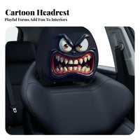 Car Headrest Cover Decorative Funny Car Headrest Stain-Resistant Resistant for Drivers, Families, Automobile, Daily Commute, Road Trips