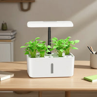 Full-Spectrum 10-Pod Hydroponics Growing System Intelligent Hydroponic Planter with Grow Light Compact Indoor Garden with LED Grow Light spaceSaving for Apartment Dwellers, Beginners, Kitchen, Countertop, Office