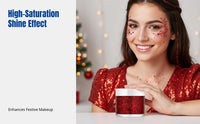 Christmas Luster Gel, Fairy Heart Sequins, Face Skin Hair, Party Stage Nightclub
