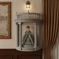 Roman Column Pedestal Marble-Finish Doll Display Stand Elegant Roman Pillar Stand for Hobbyists