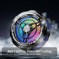 AI Temperature Control 45W Tablet Cooling Pad Rapid Chill Zing Effect Digital Display Phone Cooler Low Noise for Content Creators