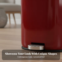 Hands-Effortless Operation Double Opening Trash Can Large Capacity Foot Pedal Trash Can Sturdy PP Material Soft Close Waste Bin Odor Control for Bedroom, Living Room, Kitchen, Bathroom