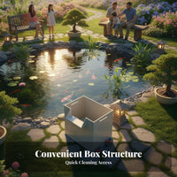 Waterfall Strainer Box Plantable Design Fish Pond Cleaning System Efficient Cultivation for Outdoor Ponds