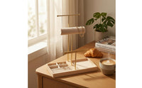T-Shaped Jewelry Stand Padded Jewelry Display Organizer Necklace Organizer Rack Wooden Base Bracelet Holder Metal Frame