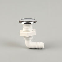 Replacement Bubble Nozzle Fitting Low-Profile Bathtub Nozzle with Chrome Cap for Massage Tub