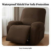 Recliner Cover Flexible Fit Slipcover Full Coverage Chair Protector for Pet Owners, Home Residents, Living Room, Home, Bedroom