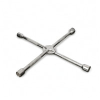 Four-Way Lug Wrench Chrome-Plated Four-Way Cross Wrench 18-Inch for Garage