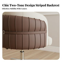 Height Adjustable backlessless castor Chair Modern design Vanity Stool Ergonomic Design Home Furniture 360-Degree pivot for Women, Students, Adults, Bedroom, Study Room, Office