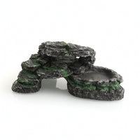 Resin Reptile Hide Realistic Reptile Cave with Arch Hollow Rock Cave Safe for Reptiles, Aquariums