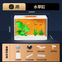 桌面小鱼缸客厅小型一体免换水2025新款生态缸懒人家用造景水族箱