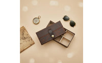 Flip-Top Lid Leather Watch Box Retro Design Personal Storage