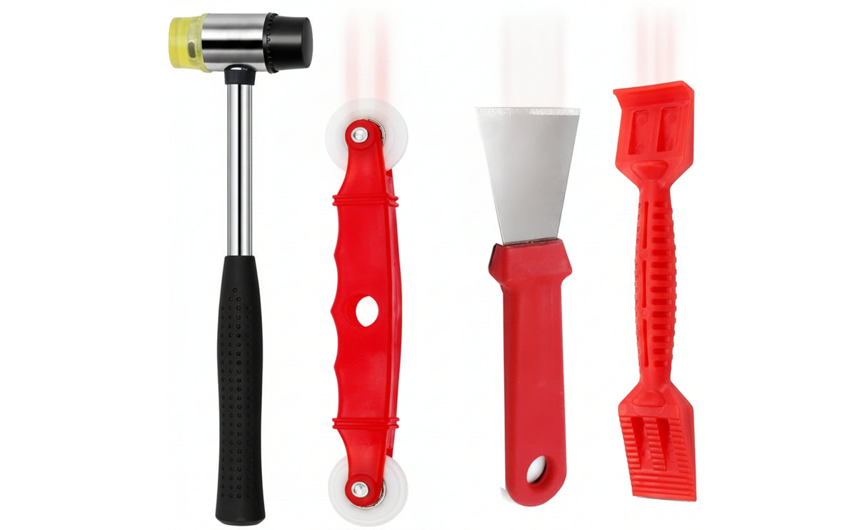 4 Pieces Window Glazing Tool Kit Easy to Use Glass Tool Kit Compact for Glaziers, Home Renovators
