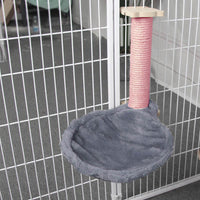 猫笼兔兔固定实木猫爪柱麻绳猫窝猫咪兜猫爬架DIY猫布兜磨爪蹭毛 猫勺窝灰-直径35cm约-大