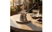 Etched Floral Hand-Engraved Coffee Pot Handmade Copper Coffee Pot Antique Style Cookware Food Safe