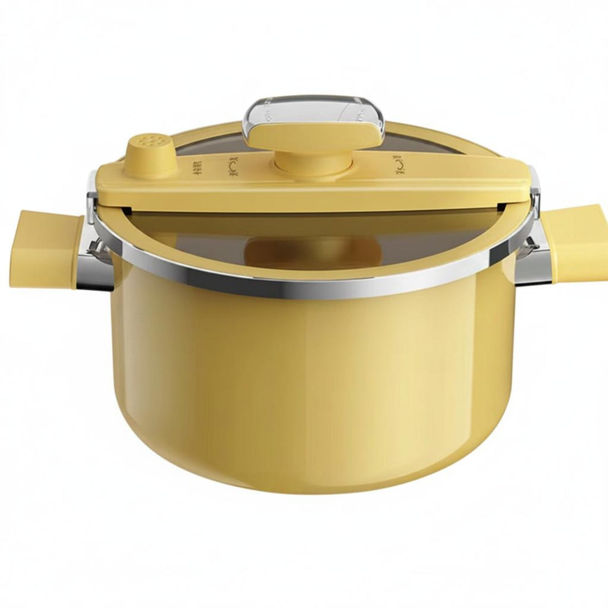 Enameled Pot with Glass Lid Gas Cooktop Stockpot with Glass Lid Even Heating Enamel Soup Pot for Home Cooks
