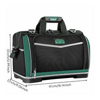 Waterproof Heavy-Duty Tool Bag Wear-Resistant Zippered Tool Bag Reinforced Base Large Capacity Multiple Pockets