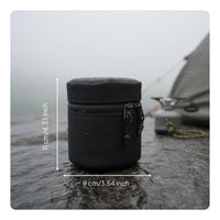 Camping Cup Case Waterproof Gas Canister Storage Bag Shockproof Cylindrical Closure Pouch for Hikers, Outdoor