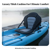 Padded Kayak Seat with Back Support Ergonomic Design Padded Kayak Seat Anti-Slip Bottom for Kayakers, Canoeists, Kayaking, Canoeing, Paddleboarding