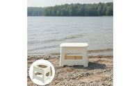 Portable Toilet with Lid Easy to Clean Foldable Stool with Lid Lidded for Travel