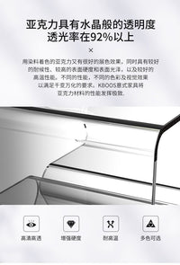 卧室透明床头柜轻奢亚克力简约现代创意收纳小型网红几置床边柜 高透白