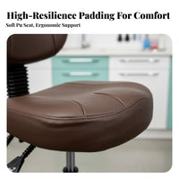 Dental Assistant Chair with Torso Support 360-Degree rotate Professional Seating