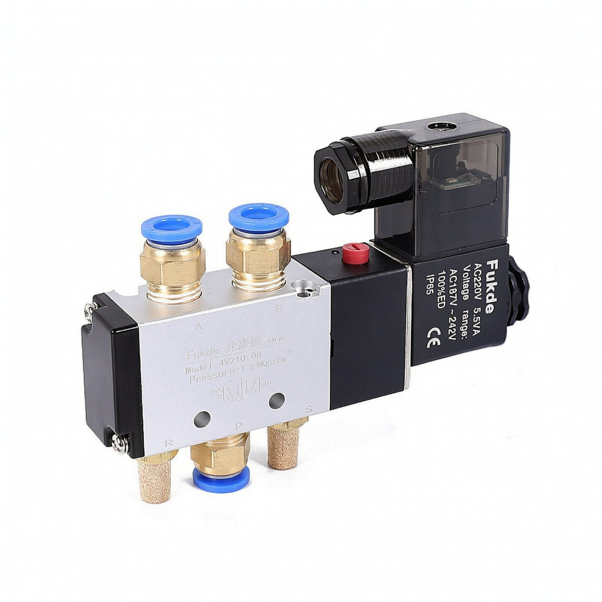 Electromagnetic Directional Valve Corrosion-Resistant Pneumatic Solenoid Valve Electric Responsive for Air-Cylinder Control