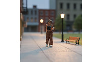 Holding Coffee Cup Woman Statue Collectible 1:64 Scale Resin Figure High Detail Walking Woman Figure for Collectors, Diorama, Desk Display