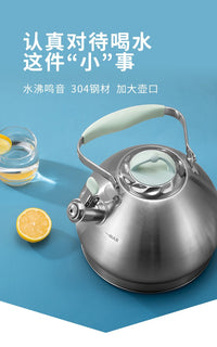 304 Stainless Steel Whistling Kettle for Gas Stove