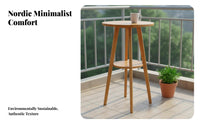 Solid Wood Bar Table Versatile Counter Height Dining Table Versatile for Apartment Dwellers, Homeowners, Balcony, Cafe, Morning Meal Corner