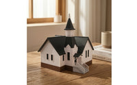 Model with Steeple 1:64 Scale Model Detailed Building for Hobbyists, Collectors, Dioramas, Tabletop Displays