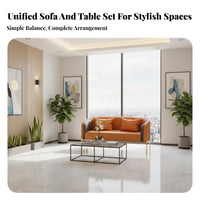 Light Luxury Design Curved Sofa and Armchair Modern Minimalist aesthetic 2-Seater Loveseat Upholstered with Armrests Reception Seating Textured Upholstery for Interior Designers, Business Owners, Office Managers, Lobby, hair salon, Waiting Room, Bedroom
