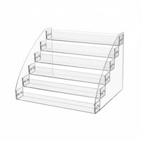 Multi-Level Display Rack Space-Saving Tiered Collectible Stand Easy Assembly