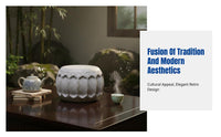 Modern Vintage Qing Stone Tea Table Cover, Flowing Water Desktop Decoration