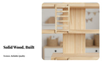 Space-Saving Kids Room Toy Display Shelf Solid Wood Wooden Figurine Display Shelf Easy Installation for Collectors, Adults, Bedroom, Hallway