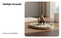 1:64 Scale Fisherman Figure Collectible 1:64 Scale Fishing Figure Miniature Fisherman Figurine High Intricacy