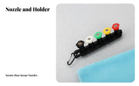 Portable Holder 5 Color Coded Spray Nozzles Universal Fit 1/4 Inch Quick Connect Nozzle Kit Long-Lasting Construction for Car Washing