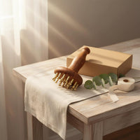 Natural Wood Brass Bristle Massage Comb Muscle Relief Rosewood Body Massager Portable Wooden Meridian Brush Ergonomic Grip for Women, Home Use, Bathroom