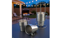 4 Cups Double Insulated Mug Heat-Resistant Stainless Steel Mug Mirror Finish Stainless Steel Cup for Barbecue
